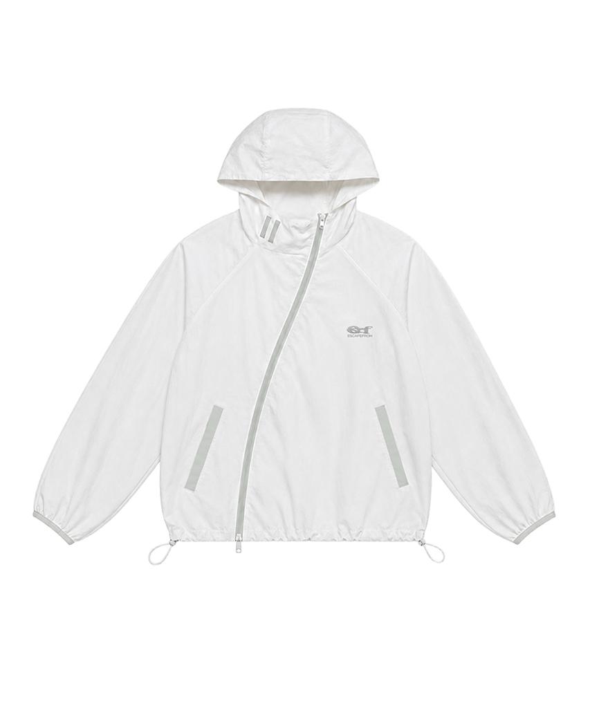 ESCAPEFROM Escf Logo Point Diagonal Closing Windbreaker Pink