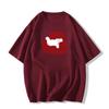 Women's Round Neck Short Sleeve Cotton T-Shirt Loose Fit Cute Cat Print Casual Summer Top