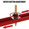 Aluminum Alloys Profiles Scribing Ruler with Pencils Adjustable Portable Precise Line Woodworking Tool Easy to Use