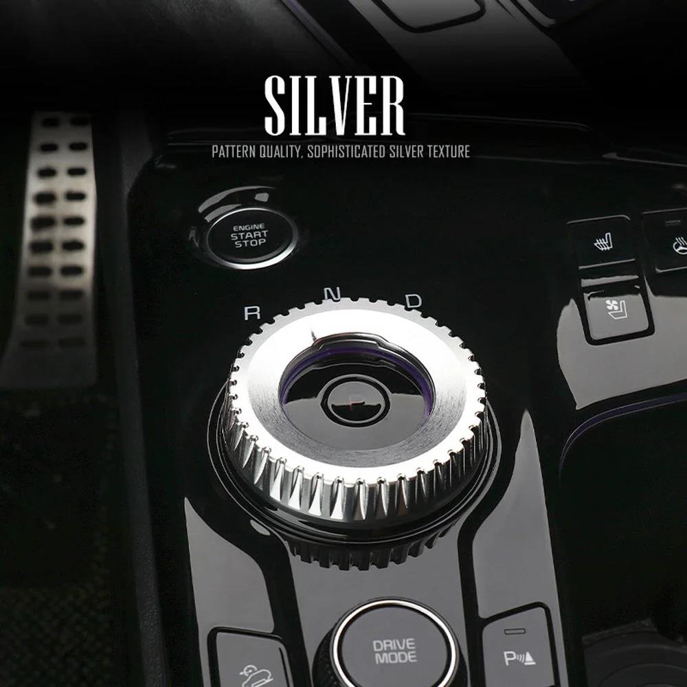 Hot Aluminum Black Red Bule Central Gear Shift Konb Ring Cover Shift Gear Trim For Kia Sportage NQ5 Seltos 2022-2024