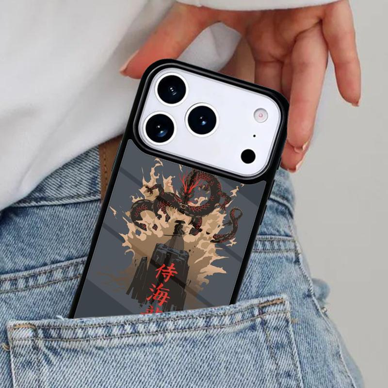 Japan Samurai Art TPU Phone Case for iPhone 16e 15 14 13 12 17 Pro Max Plus Air 17pro Cover Coque