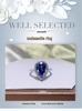 5 Carat Blue Water Drop Moissanite Women's Pear Shape Diamond Ring - Stylish European & American Fashion Bestseller.