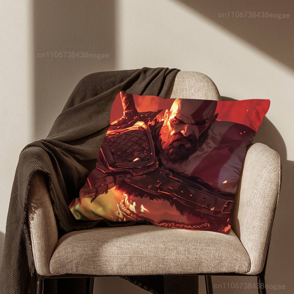 Funda de Cojín Decorativa Genial del Juego G-God OF W-War Para 45x45cm,55x55cm,30x30cm Para Decoración de Dormitorio en Casa y Protector