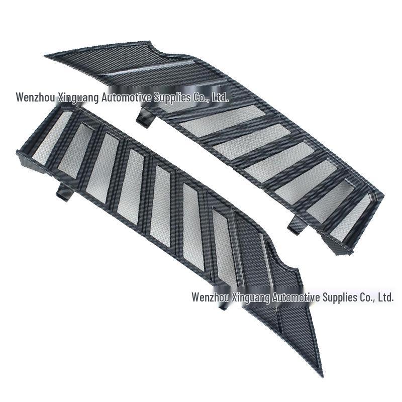 Compatible with Changan UN-K Models: Front Windshield Insect Net in Black Carbon Fiber Finish.