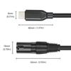 ABUO-USB C To XLR Cable,6.6 FT XLR Male To USB C Converter Adapter,Stereo Cable For Amplifier, Speaker, Mixer Console, Etc
