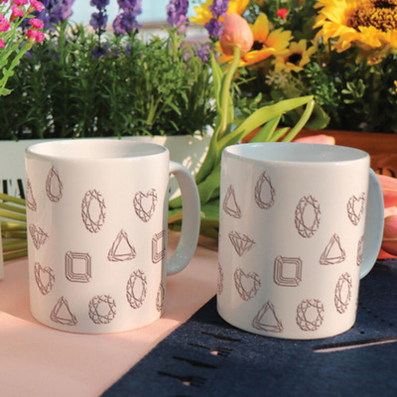 if106-Design Mug 2p-Various Jewel Shapes