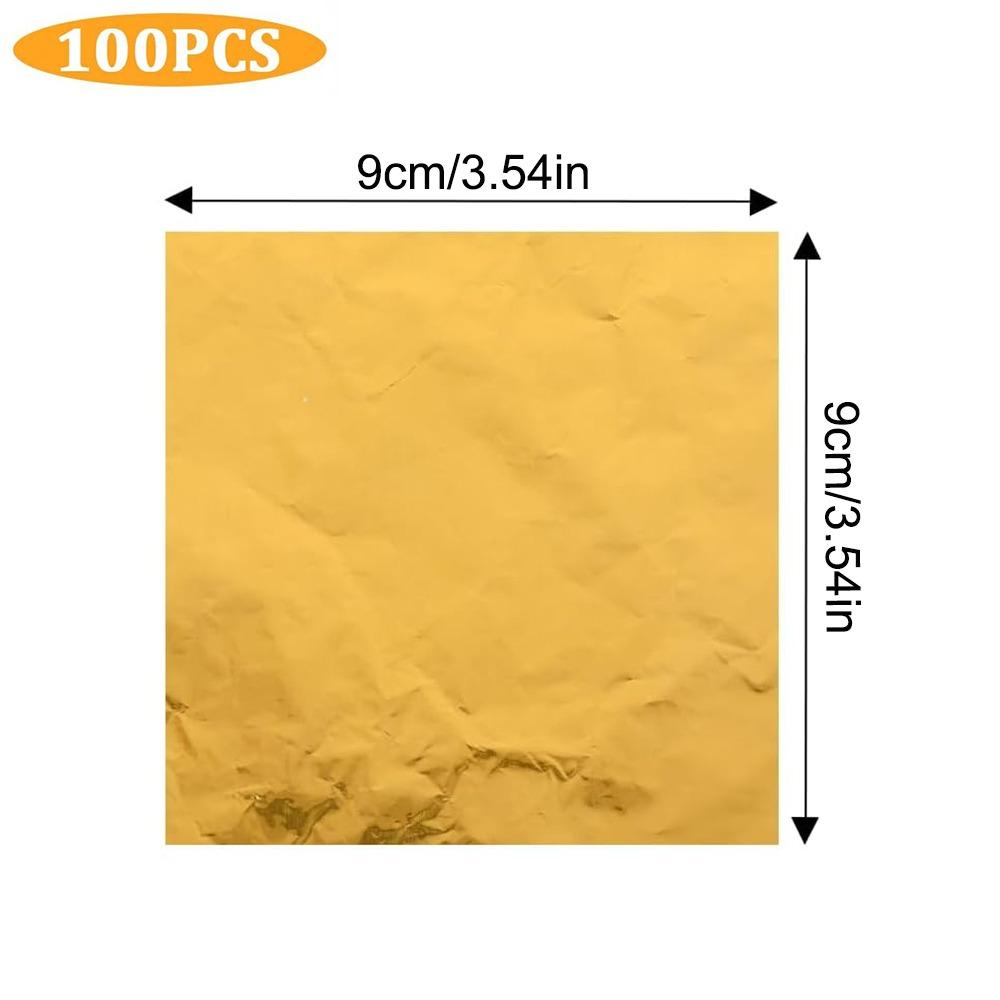 

Золотая алюминиевая фольга бумага квадратная оберточная бумага для конфет новые обертки для шоколада DIY украшения 9cm