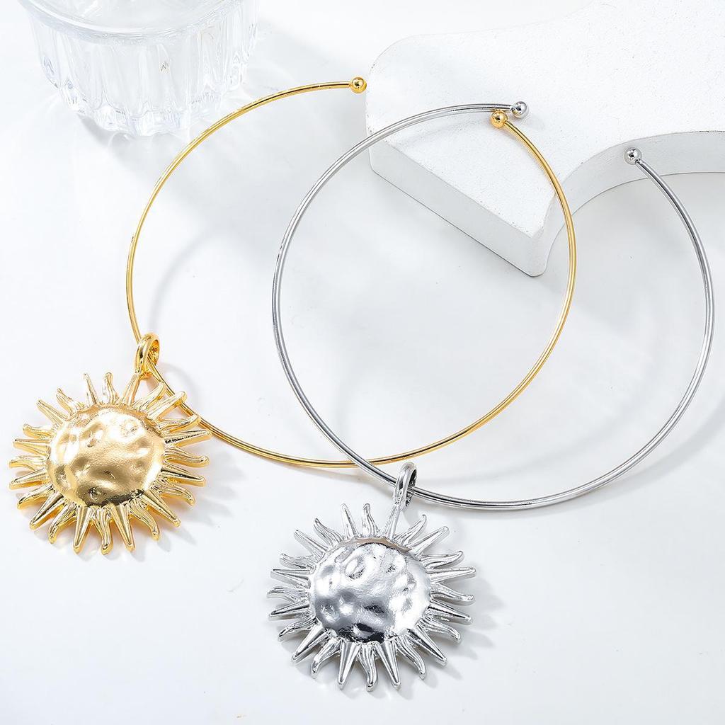 Summer Sunflower Jewelry Set: Necklace & Earrings Combo | Trendy European & American Style