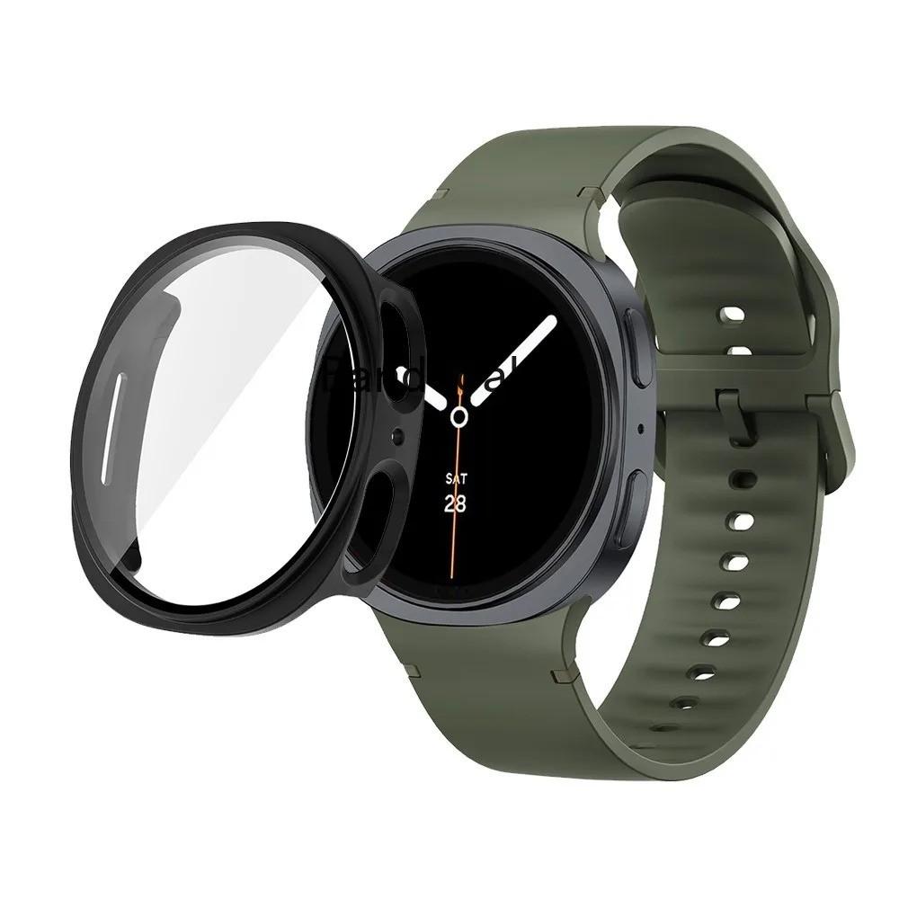 Case + Band for Samsung Galaxy Watch 8 44mm 40mm Sport Wrist Replacement Belt Correa Bracelet+Cover+Glass Galaxy Watch 8 Straps
