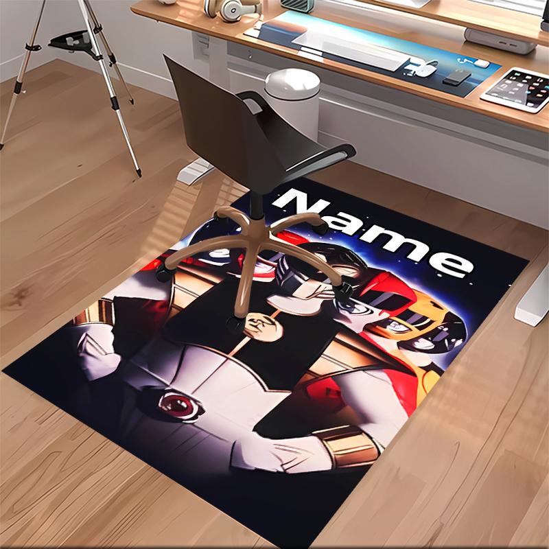 Custom Personalization Mighty Morphin Power Rangers Print Area Rug - Soft, Washable Non-Slip Indoor Mat,Living Room,Home&Office Decorative Rug