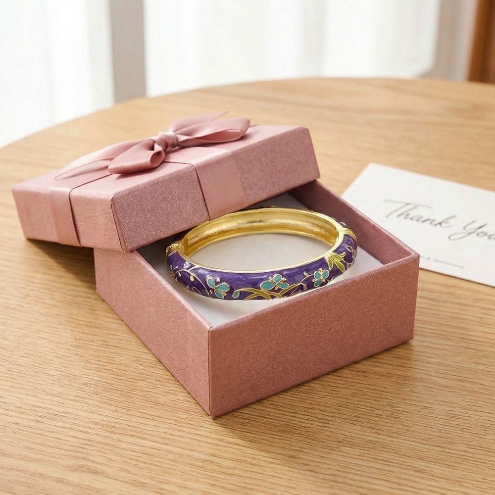 Elegant Enamel Bracelet Zinc Zinc Zinc Alloy Retro Court Floral Bangle Vintage Traditional Jewelry  Fashion