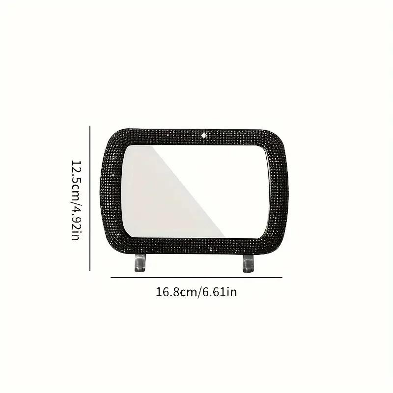 Diamond Crystal Car Visor Decoration Mirror Auto Women Makeup Mirror Sunshade Rear View Cosmetic Mirror Bling Car Accessories