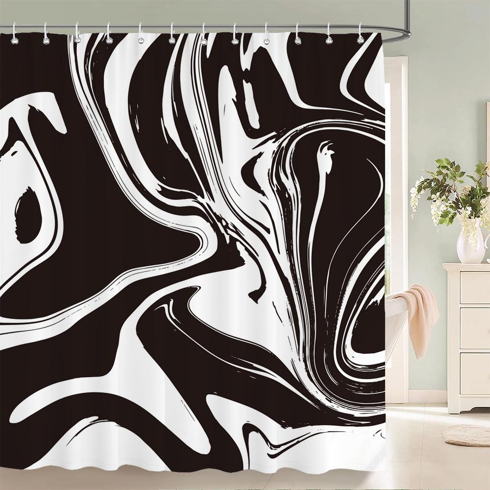 Perdele de duș colorate abstracte din material imprimat 3D, decor pentru casă, dimensiuni multiple, impermeabile, pentru cadă de baie, pentru baie, cu cârlige