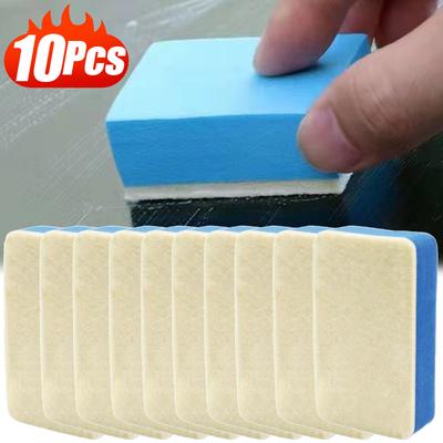1-10 Stücke Autoglas Ölfilm Reinigungswischer Langlebiger Wollradiergummi 9*5cm Auto Polierschwämme Auto Windschutzscheiben Ölentfernungswerkzeuge