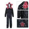 Adult Women Men Demogorgon Pajamas Fleece Jumpsuit Sleepwear