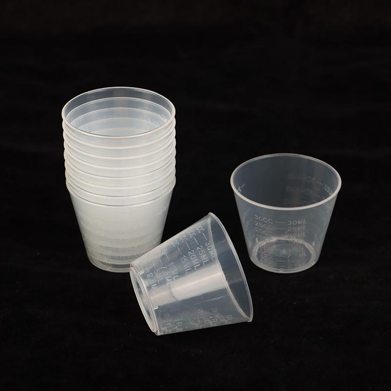 10Pcs Airbrush Painting Diy Art Craft Model Hobby Tool 1Oz/30Ml Graduated Plastic Mix Cups Universal Measuring Paint Tray