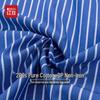 Hodo Men's 200-Thread DP Non-Iron 100% Cotton Striped Contrast Collar Long-Sleeve Shirt