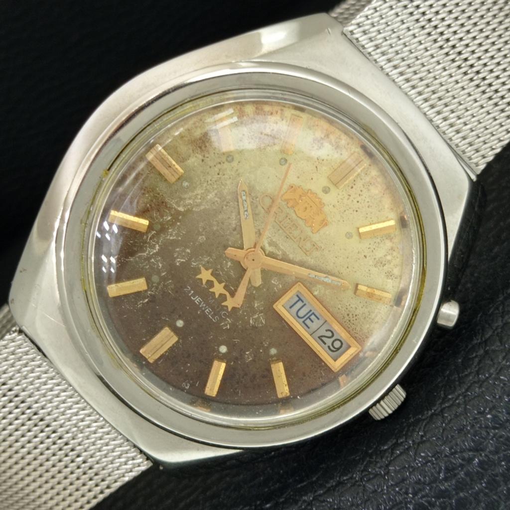 ЯПОНСЬКИЙ ВІНТАЖНИЙ ORIENT АВТОМАТИЧНИЙ 46941 ЧОЛОВІЧИЙ ГОДИННИК З ОРИГІНАЛЬНИМ ЦИФЕРБЛАТОМ a704958-1