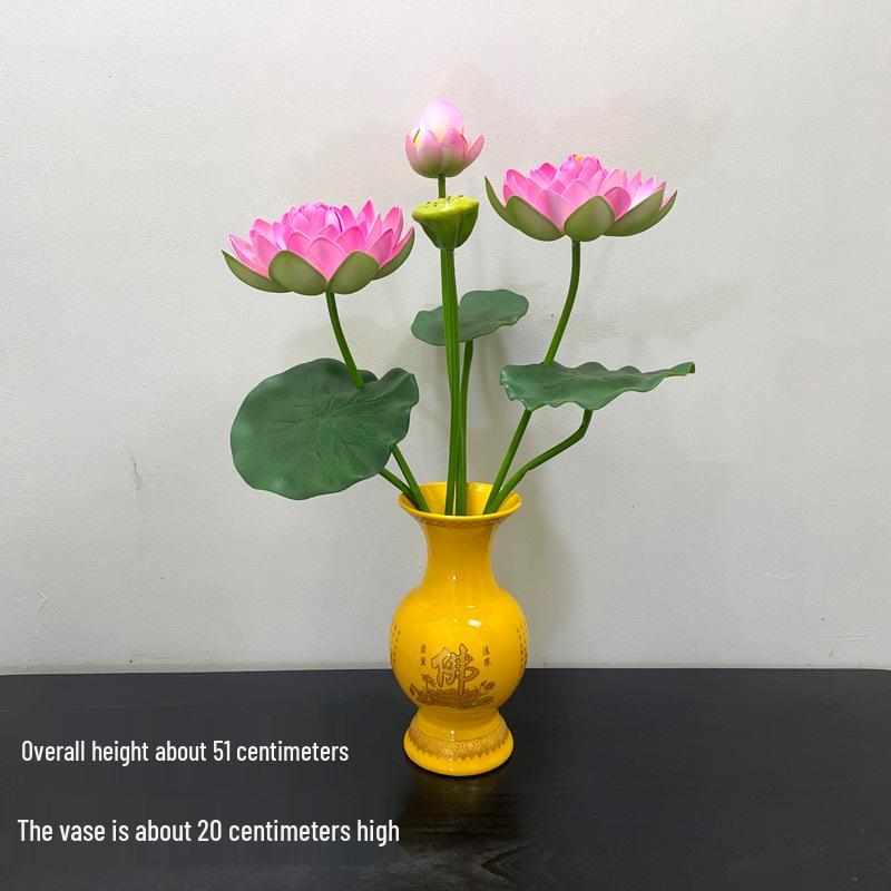 Petites Fleurs Artificielles Décoration Lotus Lys pour Maison & Offrandes à Bouddha