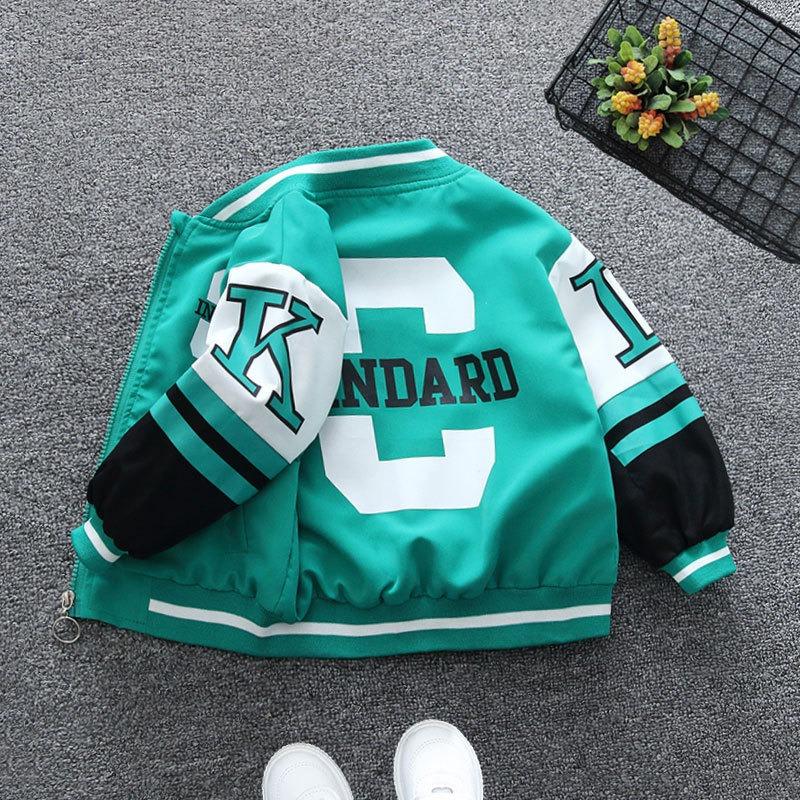 Kids Fashion Jacket   Handsome Children s Coat Spring  Letter Prints Outerwear Baby  Casual Clothes 90