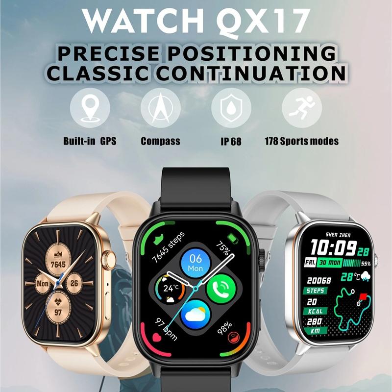 2025 New Uric Hot Sales Built In GPS Sports Smartwatch Men 2.01 Inch HD Screen Compass 5ATM Bluetooth Call Fitness Outdoor Adults