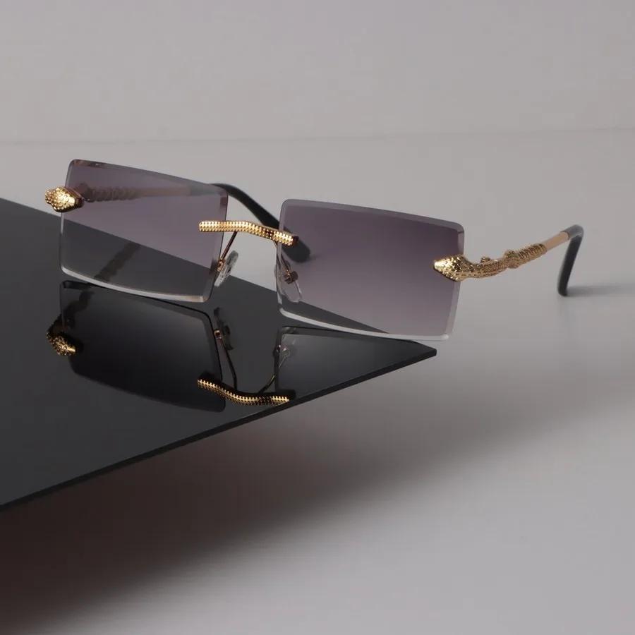 Fashion Square Sunglasses Women Men Vintage Brand Designer Mirror Sun Glasses Female Male Rimless
