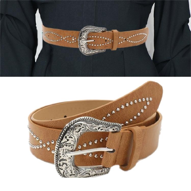 Waist Belt Chain Studded Belt for Casual Costume Belt for Jeans Wrap Dress