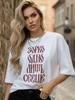 Oversized T-Shirt Graphic White