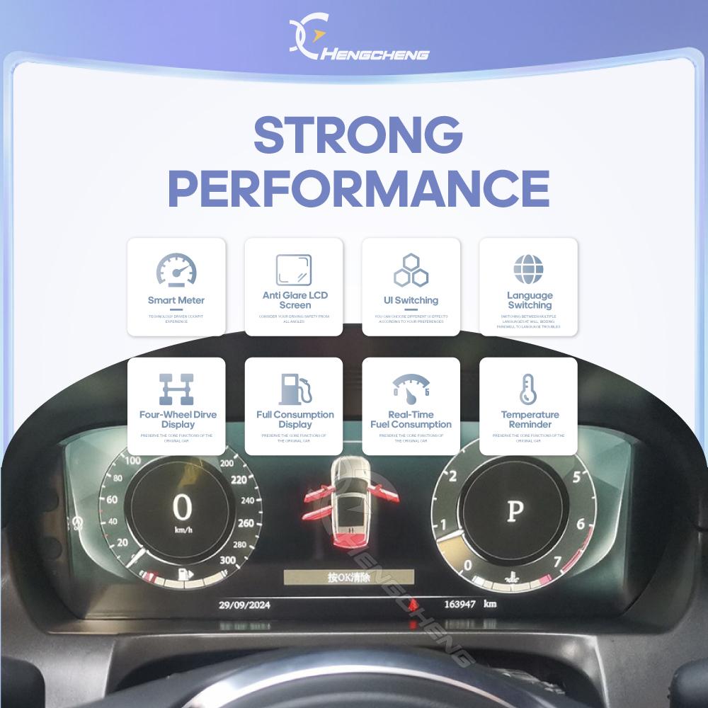 For Jaguar XJ XJL 2010-2019 Carplay Car LCD Dashboard Panel Virtual Cockpit Digital Cluster Instrument Speedometer Unit Display