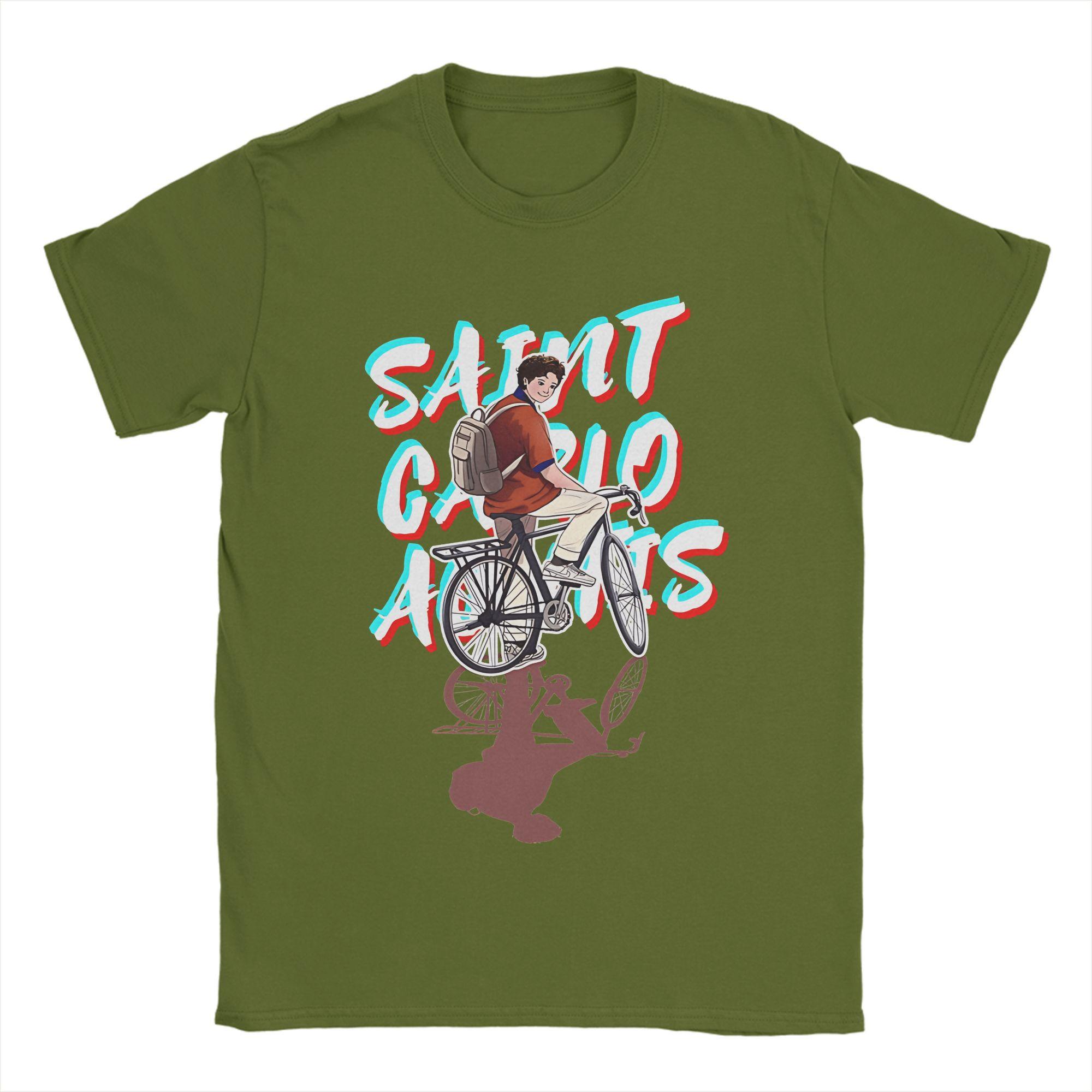 

Оригинальная футболка Carlo Acutis для мужчин, с круглым вырезом, из чистого хлопка, с коротким рукавом, с принтом S