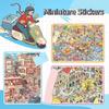 Large Size Miniature Stickers Die-cut Scrapbook Stickers New DIY Scene Stickers  Art Collection