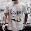 Evg Team Groom Man T Shirt French Wedding Party Tees Future Groom Squad Beer Graphic Y2k Tops Boyfriend Bachelor Party Tshirt
