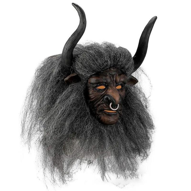 Bull Demon King Maske Halloween Vollgesichts-Kopfbedeckung Cartoon-Thriller-Film- und Fernsehcharakter-Maske Kopfbedeckung