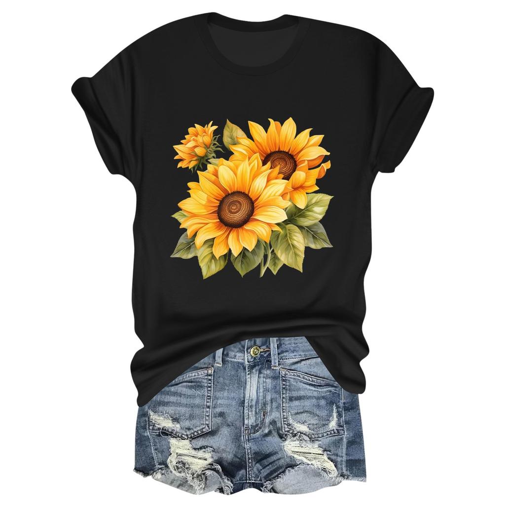 Child Casual Daily Round Neck Printed Short Sleeved T-shirt Letter Top