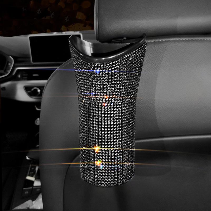 Suport de găleată pentru umbrelă de mașină cu stras strălucitor Cutie de depozitare rezistentă la apă Organizator de umbrele pliabil pentru unelte auto universale