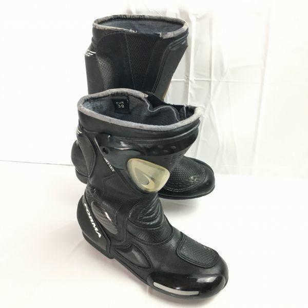 FORMA Motorcycle Racing Boots Black Protector Equipped Size 39 24.0-24.5 Boots/Shoes(USED)