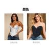 Vintage Print Strapless Boned Corset Tight Waist Shaping Body Shaper