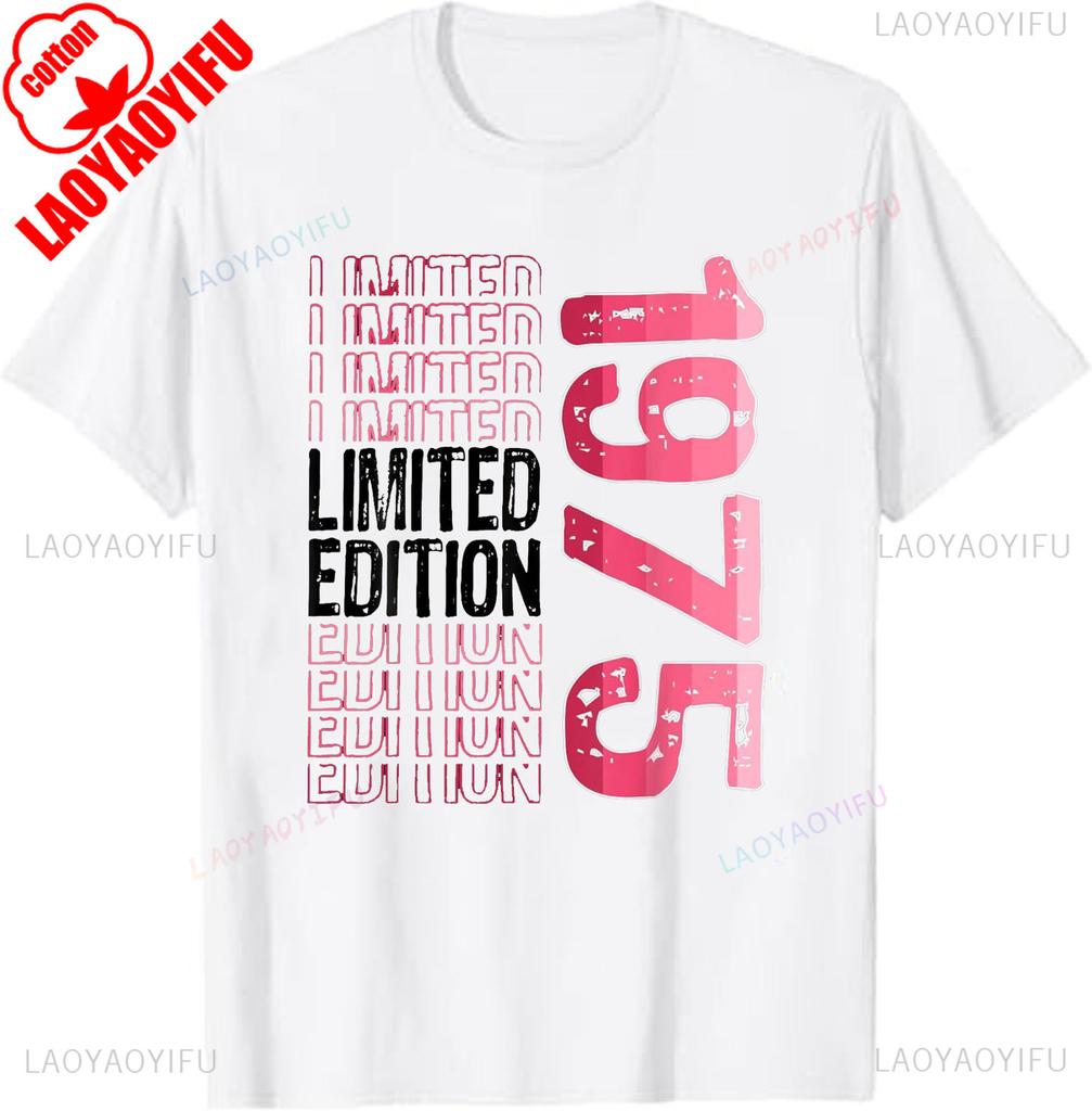Limited Edition Vintage 1975 Retro Birthday T-Shirt Hoodie Graphic T Shirts Streetwear Casual Style Ropa Hombre Ropa Mujer