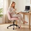 Ergonomic Office Chair, Height Adjustable, Casters, Pink