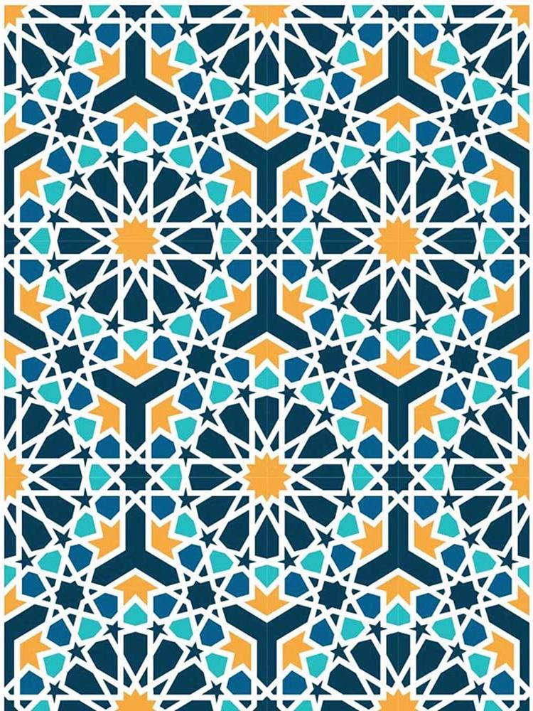 

Самоклеящаяся Современная Элегантная Мозаичная Плитка Решетка Сине-оранжевая Водонепроницаемые Обои Фреска Для Декора 3mx45cm