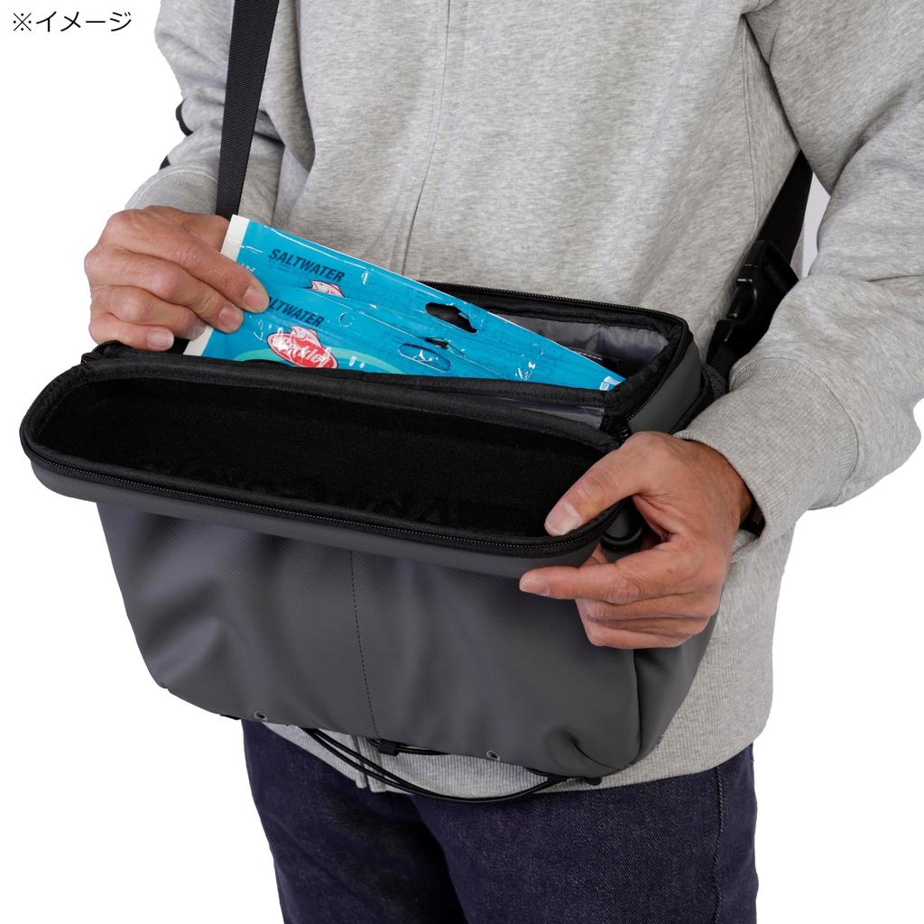 Abu Garcia Top Messenger Coated Shoulder Fishing Semi-Hard Bag, Gray, Storage, Water-Resistant, Bag,