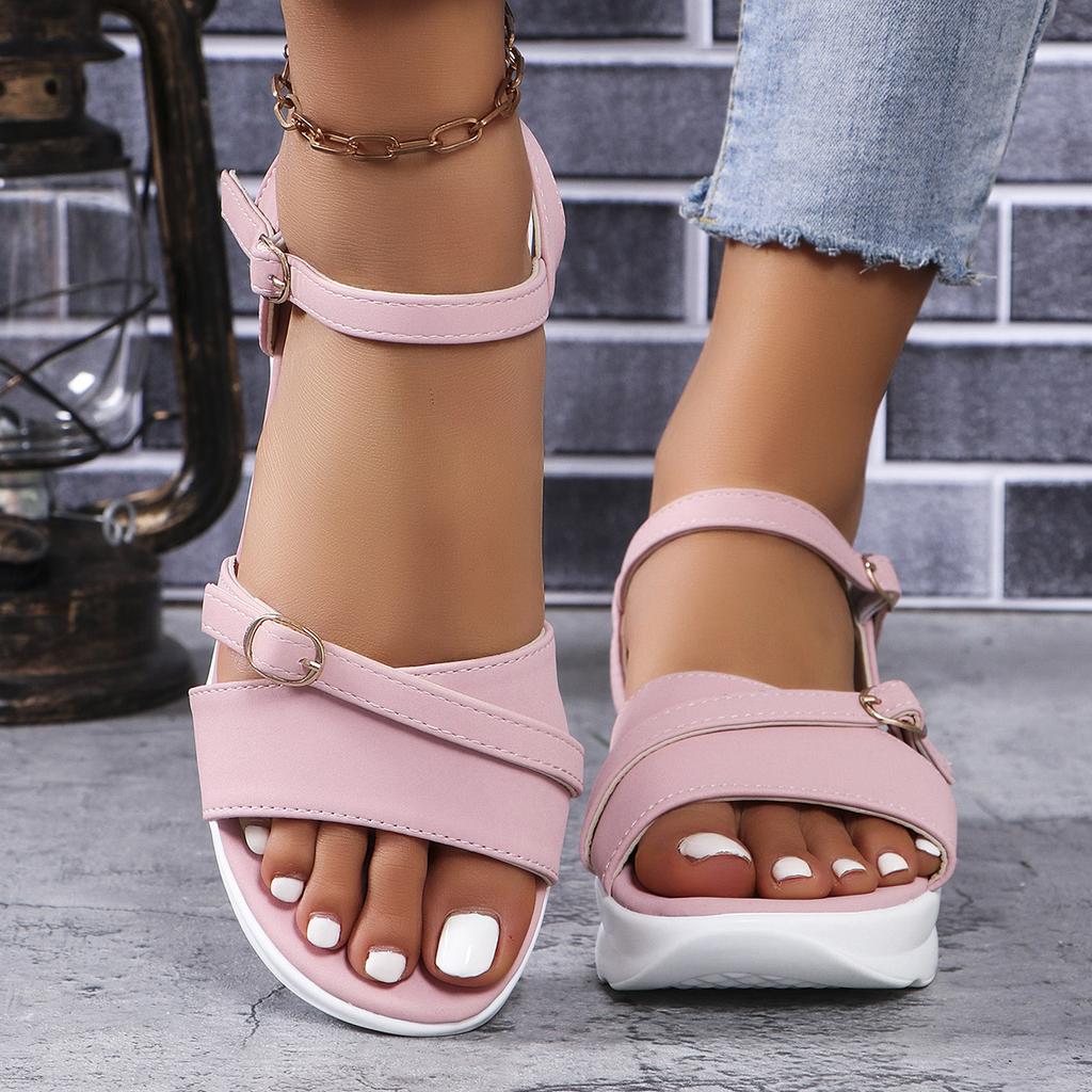 Fashion Women Flats Sandals 2024 New Summer Fashion Casual Shallow Shoes for Women High Heels Platform Open Toe Sexy Designer Sandals