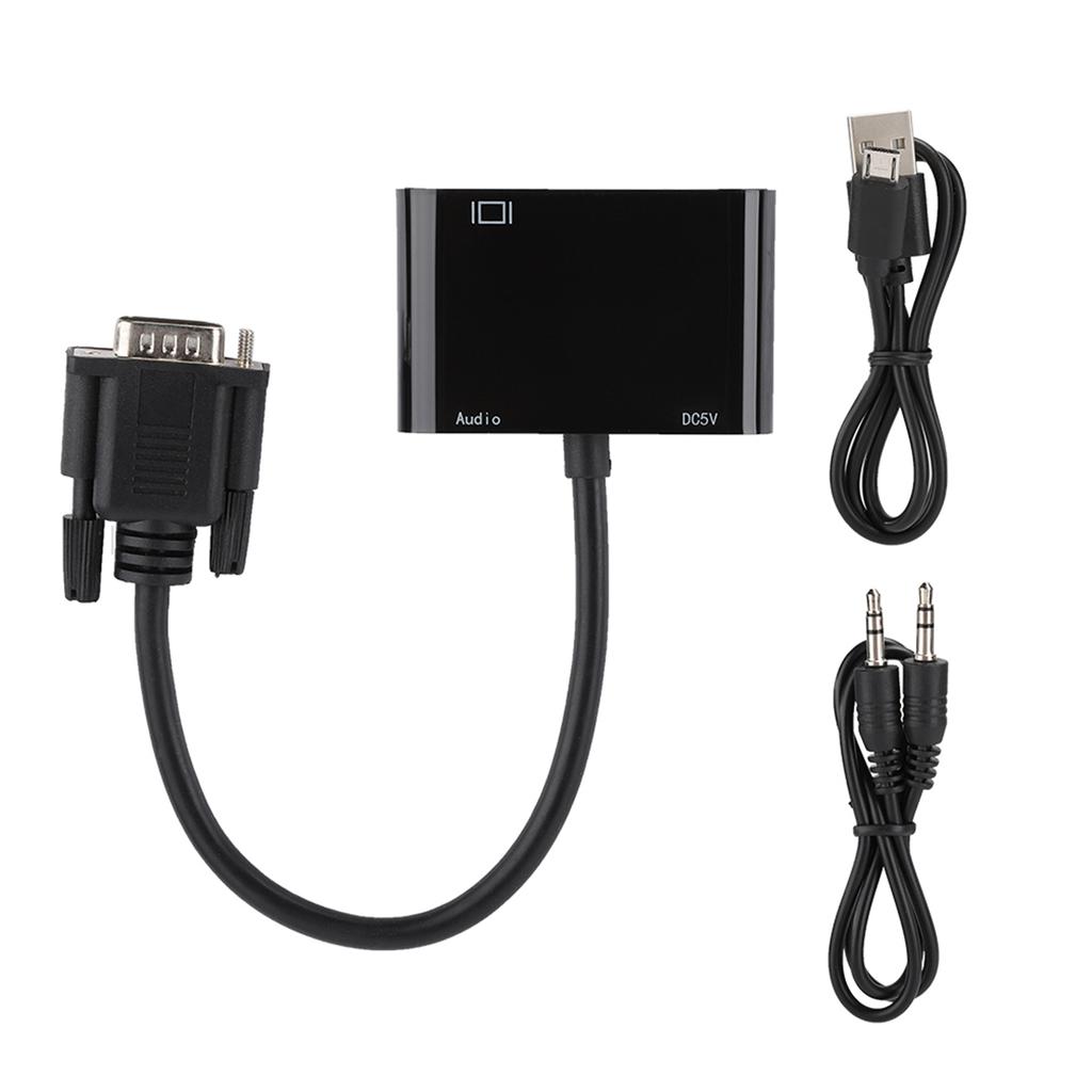 VGA zu HDMI VGA HD Videokonverterkabel Plug-and-Play-Adapter für Computerprojektor