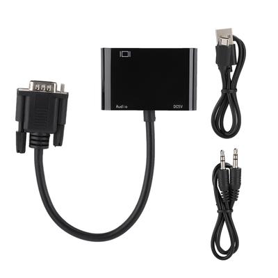 VGA To HDMI VGA HD Video Converter Cable Plug-and-Play Adapter for Computer Projector