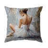 Home Decor Ballet Dancer Art Pillowcase for Home Decor Pattern Cushion Cover Suitable for Sofa Bedroom Car Pillow Cover