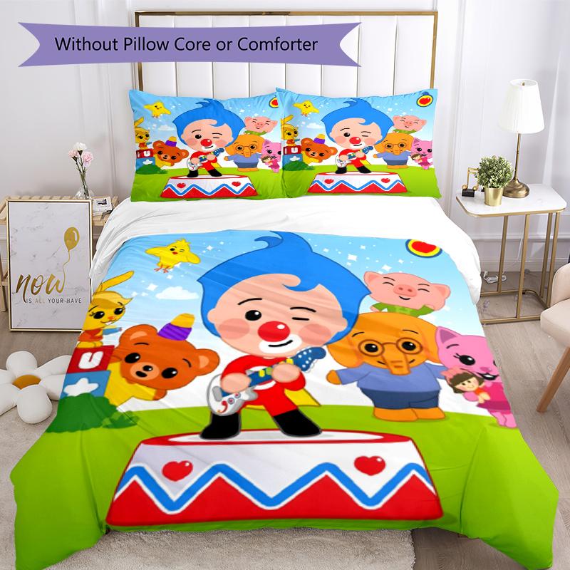 3pcs Duvet Cover Set (1*Duvet Cover + 2*Pillowcase, Without Core), Plim Plim Print Soft All‑Season Bedding Set, Home Bedroom Decor Gift