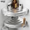 Xinpei Drill-Free Space Aluminum Corner Bathroom Shelf