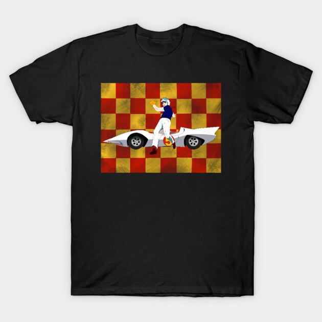 Asian Size Cotton Unisex Tshirt Print T-shirt Speed Racer Leap - Distressed T-shirt No-Cut Print Regular Fit