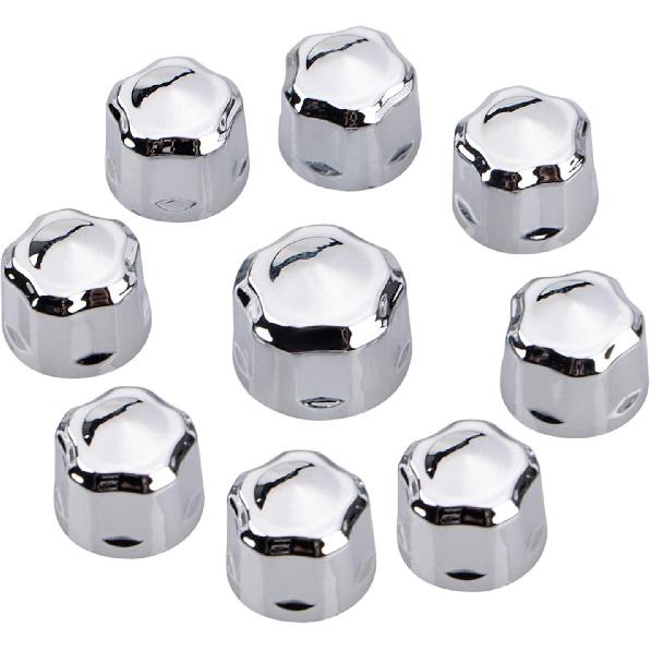 Chrome 55pcs Crown Engine Bolt Caps Kit for Harley Touring Electra Glides Road Glides Road Kings 1999-2016 & Softail 1999-2017
