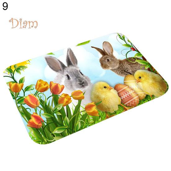 CO&LO podlahová rohož Protiskluzová protiskluzová Pohodlná velikonoční rohožka pro zajíce pro domácnost